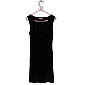 Ruched Calvin Klein Little Black Dress, Size S